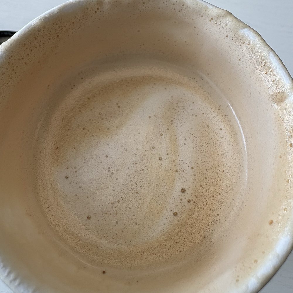 Latte with pistachio syrup