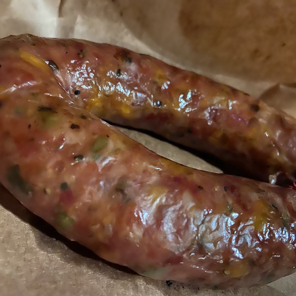 Mad Jack's Mountaintop Barbecue - Jalapeño cheese sausage - Barbeque Near Me - Cloudcroft, New Mexico Mad Jack's Mountaintop Barbecue - Jalapeño cheese sausage - Barbeque Near Me - Cloudcroft, New Mexico