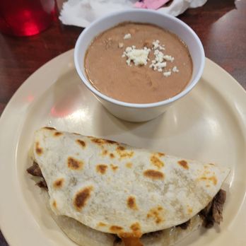 Tostada Regia - Long Point - La Gringa Taco w/bistec & side of beans - Mexican Near Me - Houston, Texas Tostada Regia - Long Point - La Gringa Taco w/bistec & side of beans - Mexican Near Me - Houston, Texas