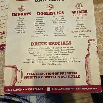 New Bethel Ordinary - Menu - American Near Me - Indianapolis, Indiana