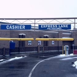 Take 5 Car Wash - We have are cashier lane for that single purchase. We also have our prepaid express lane for our Fast Passes and our Wash Cards
