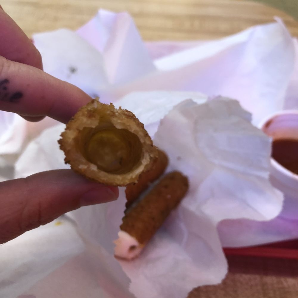 Mozzarellaless mozzarella stick Mozzarellaless mozzarella stick