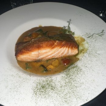 Somerville - Salmon with curry sauce - Steakhouses Near Me - Los Angeles, California Somerville - Salmon with curry sauce - Steakhouses Near Me - Los Angeles, California