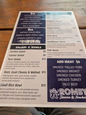 Menu photo 2 Romby's Tavern & Smokehouse St Catharines, ON