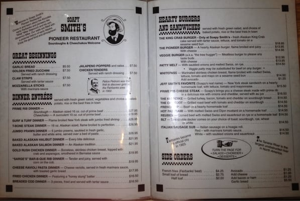 Menu photo 8 Soapy Smith's Pioneer Restaurant Fairbanks, AK