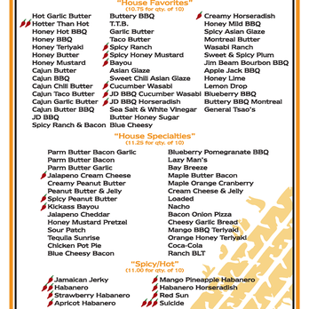 Dew Drop Inn - list of their wing flavors! ... best wings around! - Bars Near Me - Derby, Connecticut