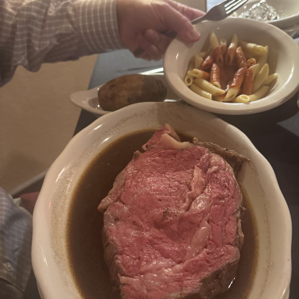 rare prime rib!!!! perfection!!!! (and a side of pasta) rare prime rib!!!! perfection!!!! (and a side of pasta)