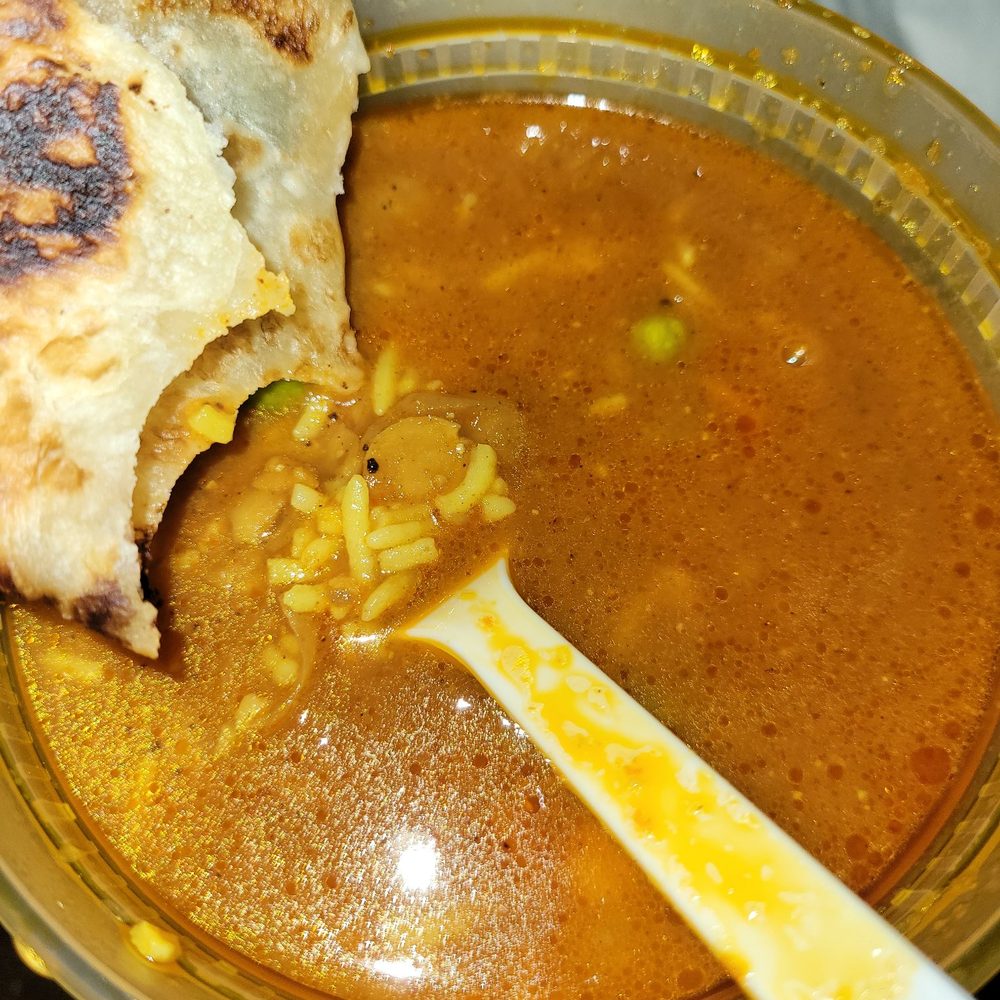 Appu's Cafe - Indian bread and garbonzo bean soup. Added rice to the soup - Vegan Near Me - Long Beach, California Appu's Cafe - Indian bread and garbonzo bean soup. Added rice to the soup - Vegan Near Me - Long Beach, California