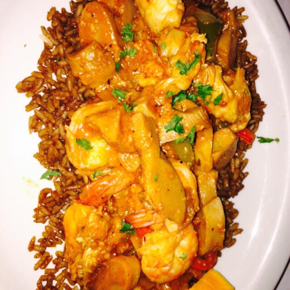 Kim's - Creole Seafood Platter - Caribbean Near Me - Christiansted, Virgin Islands Kim's - Creole Seafood Platter - Caribbean Near Me - Christiansted, Virgin Islands