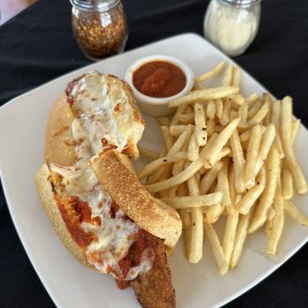 BZ's Bistro - Chicken Parm sandwich and French fries. - Pizza Near Me - Tucson, Arizona