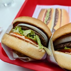 In-N-Out Burger - Hamburgers with Onion.
