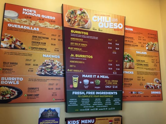 Menu photo 1 Moe's Southwest Grill Enfield, CT