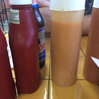 La Sinaloense Restaurant - Doctor it up at your own risk... one on far right was fire in a bottle - Mexican Near Me - Spring Valley, California La Sinaloense Restaurant - Doctor it up at your own risk... one on far right was fire in a bottle - Mexican Near Me - Spring Valley, California