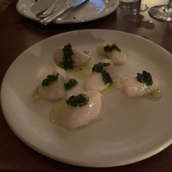 Demo - Scallop crudo - New American Near Me - New York, New York