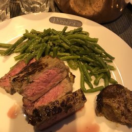 Sirloin steak dinner with 3 sauces. Outstanding!