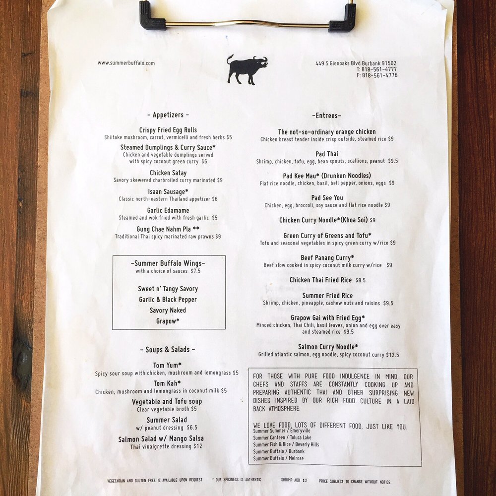 Summer Buffalo - Thai Near Me - Burbank, California
