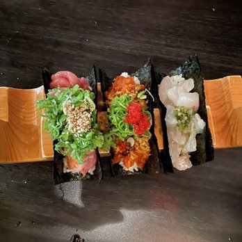 Indo - Hand roll small chef selection (sea bream, spicy tuna, fatty bluefin tuna). - Pan Asian Near Me - St. Louis, Missouri