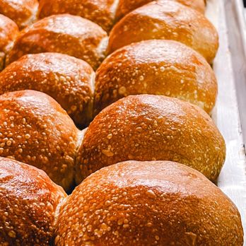 Bricklayer Bakery - a tray of freshly baked buns - Sandwiches Near Me - Troy, Missouri