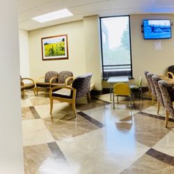 Mercy Medical Center - Operating room waiting area with two bathrooms