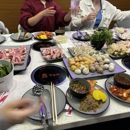 Hot pot with a group of 10 Hot pot with a group of 10