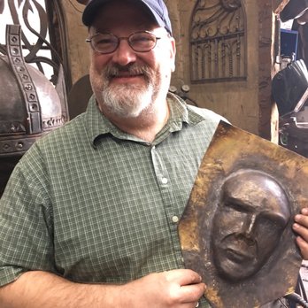 Thak Ironworks - Me and my finished brass face. - Art Classes Near Me - Floradale, Ontario Thak Ironworks - Me and my finished brass face. - Art Classes Near Me - Floradale, Ontario