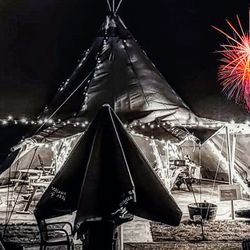 The Green Man - Tipi Party Celebration at night