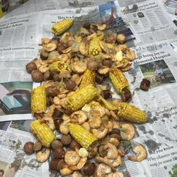 Highway 21 Seafood - The low country boil I made with 4 lbs of fresh large shrimp from Hwy 21 Seafood