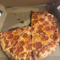 Pepperoni pizza. Pepperoni pizza.