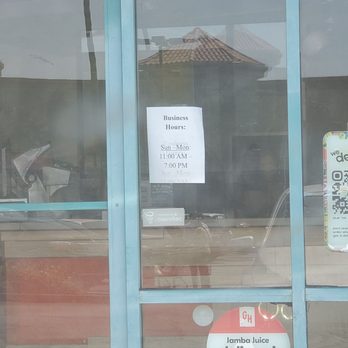 Jamba - 11:10AM on a Sunday and clearly not open. - Juice Bars & Smoothies Near Me - Monterey Park, California Jamba - 11:10AM on a Sunday and clearly not open. - Juice Bars & Smoothies Near Me - Monterey Park, California