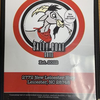 Salty Goat grill - Menu Breakfast is NOT served all day - Diners Near Me - Leicester, North Carolina Salty Goat grill - Menu Breakfast is NOT served all day - Diners Near Me - Leicester, North Carolina