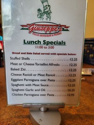 Menu photo 5 Giuseppe's Italian Restaurant Fellsmere, FL Menu photo 5 Giuseppe's Italian Restaurant Fellsmere, FL