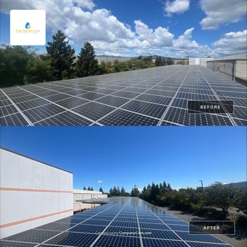 Pure Solar Clean - Increased production by applying cementation remover due to the panels having mineral deposits by not being cleaned often enough! - Solar Panel Cleaning Near Me - Auburn, California