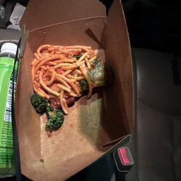 Leftover chicken Parm from fireside to greet my girlfriend at the airport. We always share entrées. Leftover chicken Parm from fireside to greet my girlfriend at the airport. We always share entrées.