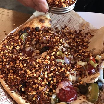 MOD Pizza - Someone didn't put the cap on to the peppers all the way. Oops! still tasted good though - Fast Food Near Me - Gresham, Oregon