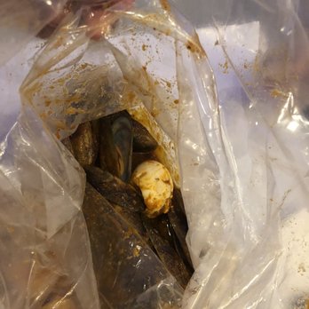 Bag o'Crab - Mussels and hard boiled eggs with Cajun seasoning. - Cajun/Creole Near Me - Modesto, California