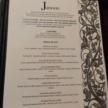 Junoon - Menu - Indian Near Me - New York, New York Junoon - Menu - Indian Near Me - New York, New York