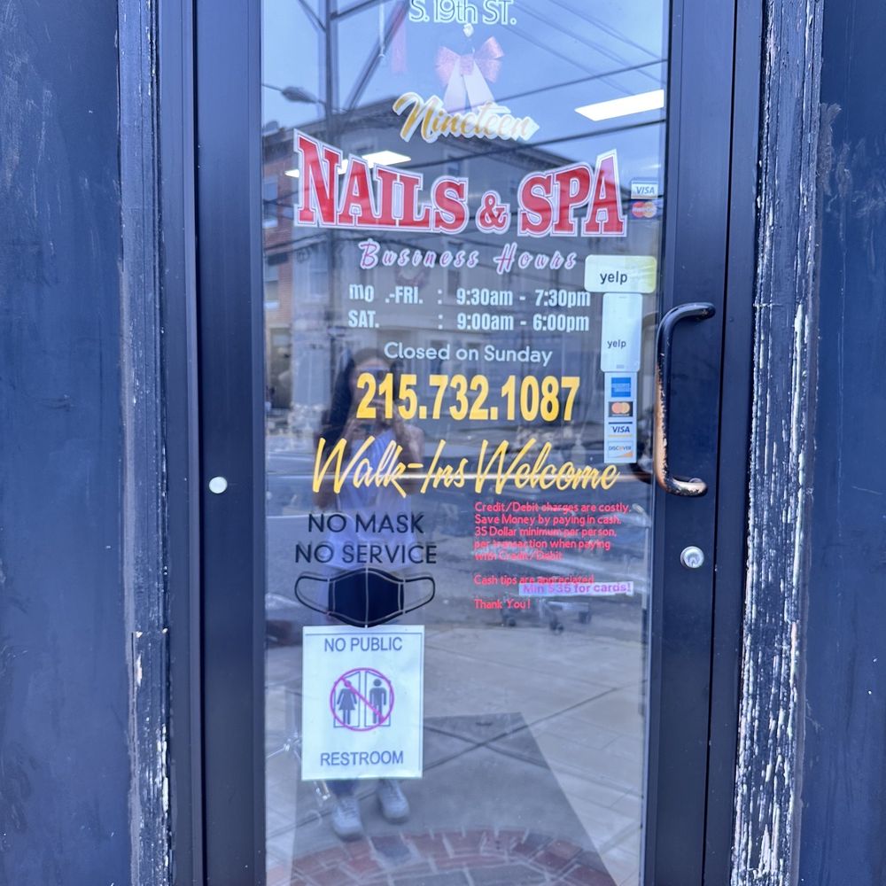 Nineteen Nail & Spa - Hours - Nail Technicians Near Me - Philadelphia, Pennsylvania Nineteen Nail & Spa - Hours - Nail Technicians Near Me - Philadelphia, Pennsylvania