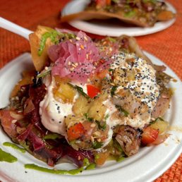 two plates of food