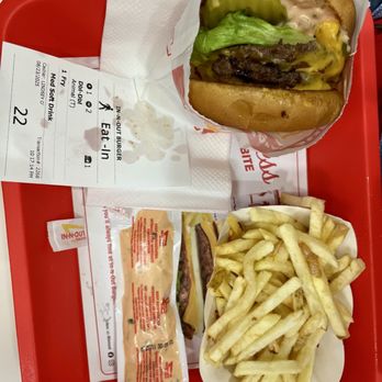 In-N-Out Burger - Animal-style double-double with fries - American Near Me - Ontario, California In-N-Out Burger - Animal-style double-double with fries - American Near Me - Ontario, California