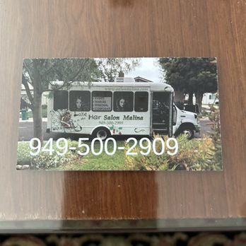 Mobile Salon Malina - Business Card - Hair Stylists Near Me Mobile Salon Malina - Business Card - Hair Stylists Near Me