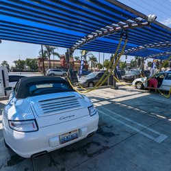 Baldwin Park Express Car Wash - Free vacuum under the shade.