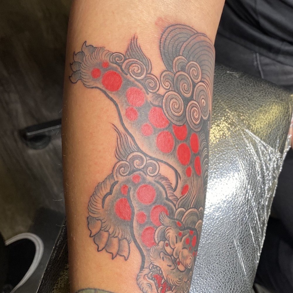 Massive Tattoo Studio - original foo dog by andrew @ massive - Tattoo Near Me - Las Vegas, Nevada