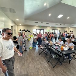 Bay Terraces Community & Senior Center - The line for rations starts well before they're available at 12:30