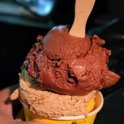 Sweet Indulgence - Triple Scoop Gelato, chocolate/coffee/mango