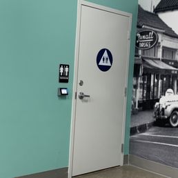 Clean accessible restrooms.   Must have rewards card to enter