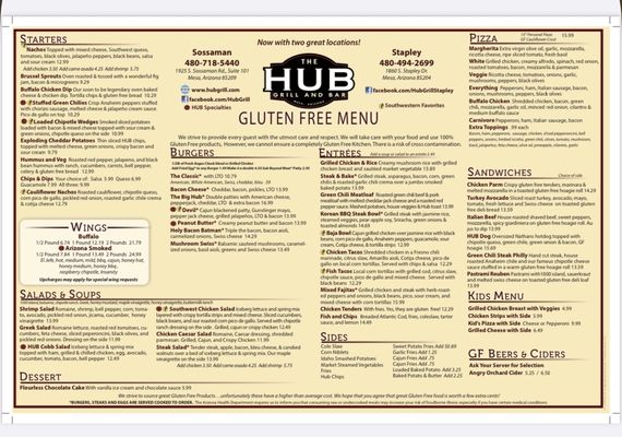 Menu photo 6 The Hub Grill and Bar Mesa, AZ