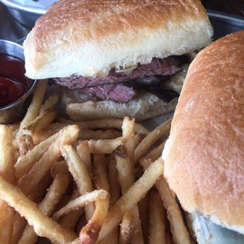 Village Social Kitchen & Bar - Perfectly cooked steak sandwich - Salad Near Me - Mount Kisco, New York Village Social Kitchen & Bar - Perfectly cooked steak sandwich - Salad Near Me - Mount Kisco, New York