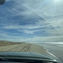 Driving to choose our campsite