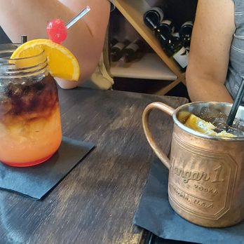 Cafe Luna - Mai Tai on left, Moscow Mule on right - Italian Near Me - San Diego, California Cafe Luna - Mai Tai on left, Moscow Mule on right - Italian Near Me - San Diego, California