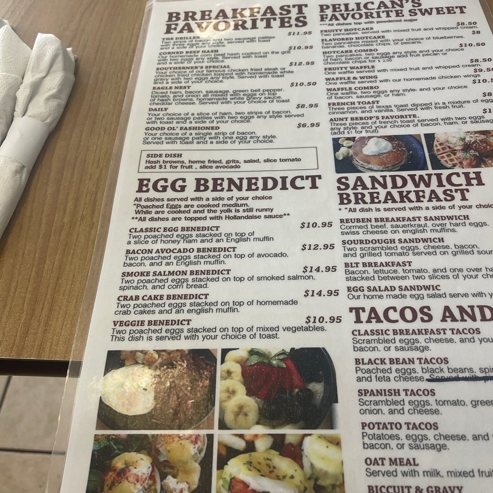 Pelican Grill - Menu - Breakfast & Brunch Near Me - Seabrook, Texas Pelican Grill - Menu - Breakfast & Brunch Near Me - Seabrook, Texas
